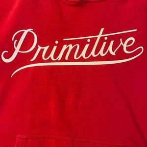 men’s red primitive hoodie